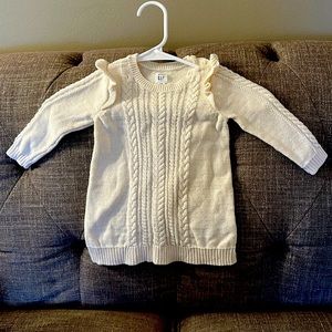Baby GAP cream sweater dresss
